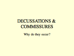 DECUSSATIONS & COMMISSURES