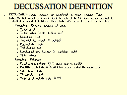DECUSSATION DEFINITION